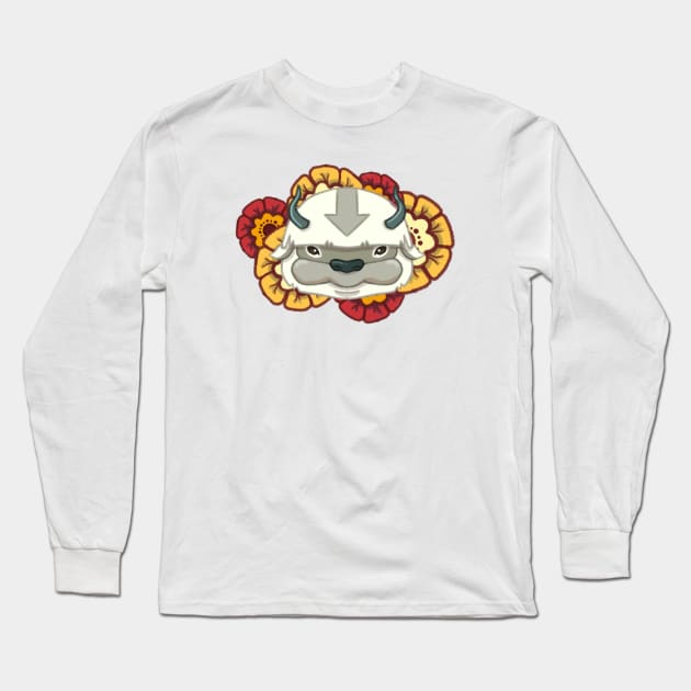 Appa with Flowers Long Sleeve T-Shirt by Anna.Moore.Art